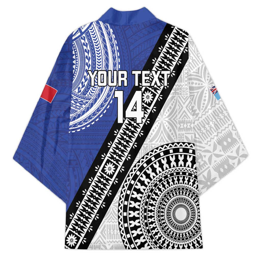Fiji an Samoa Rugby Custom Kimono Flying Fijians Manu Samoa Together Pacific LT14 - Polynesian Pride