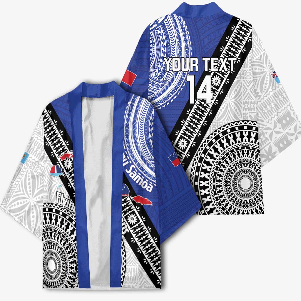 Fiji an Samoa Rugby Custom Kimono Flying Fijians Manu Samoa Together Pacific LT14 - Polynesian Pride