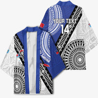 Fiji an Samoa Rugby Custom Kimono Flying Fijians Manu Samoa Together Pacific LT14 - Polynesian Pride