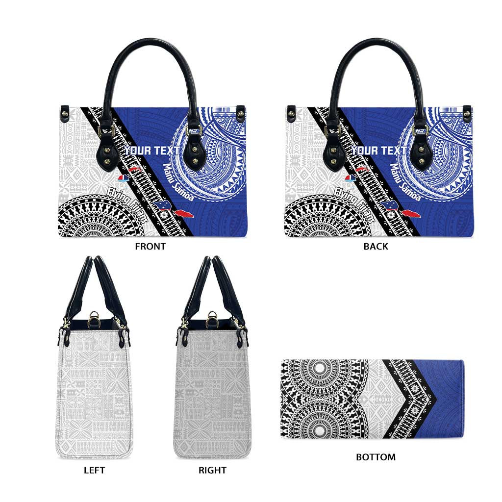 Fiji an Samoa Rugby Custom Leather Bag Flying Fijians Manu Samoa Together Pacific LT14 - Polynesian Pride
