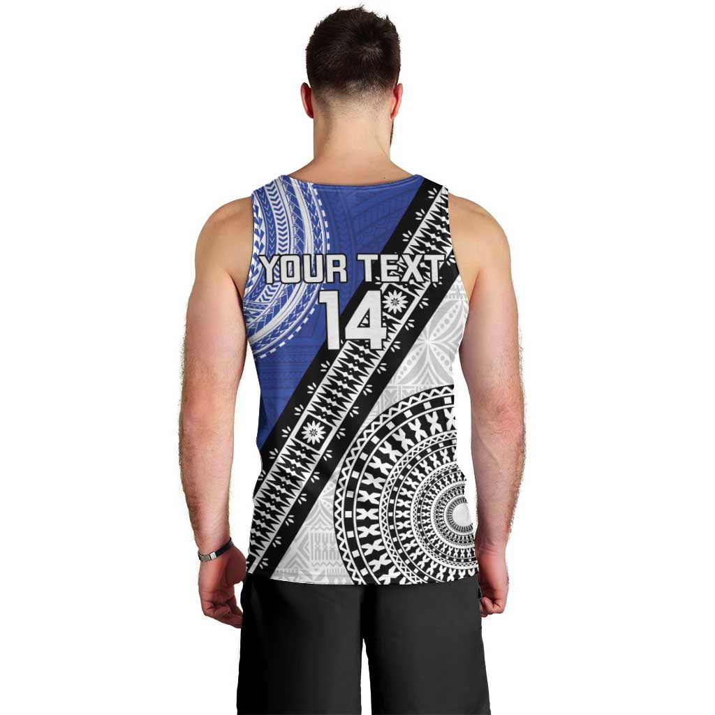 Fiji an Samoa Rugby Custom Men Tank Top Flying Fijians Manu Samoa Together Pacific LT14 - Polynesian Pride