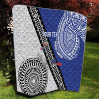 Fiji an Samoa Rugby Custom Quilt Flying Fijians Manu Samoa Together Pacific LT14 - Polynesian Pride