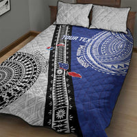 Fiji an Samoa Rugby Custom Quilt Bed Set Flying Fijians Manu Samoa Together Pacific LT14 - Polynesian Pride