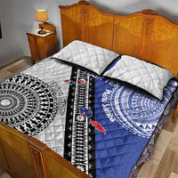 Fiji an Samoa Rugby Custom Quilt Bed Set Flying Fijians Manu Samoa Together Pacific LT14 - Polynesian Pride