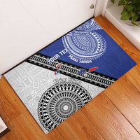 Fiji an Samoa Rugby Custom Rubber Doormat Flying Fijians Manu Samoa Together Pacific LT14 - Polynesian Pride