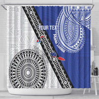 Fiji an Samoa Rugby Custom Shower Curtain Flying Fijians Manu Samoa Together Pacific LT14 - Polynesian Pride