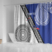Fiji an Samoa Rugby Custom Shower Curtain Flying Fijians Manu Samoa Together Pacific LT14 - Polynesian Pride