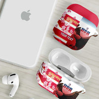 USA and Japan Rugby Custom AirPods Case Eagles Brave Blossoms Together Pacific LT14 - Polynesian Pride