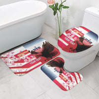 USA and Japan Rugby Custom Bathroom Set Eagles Brave Blossoms Together Pacific LT14 - Polynesian Pride