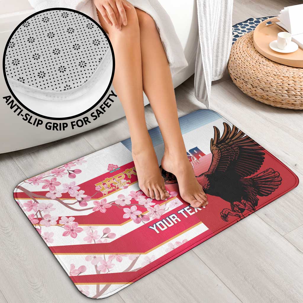 USA and Japan Rugby Custom Bathroom Set Eagles Brave Blossoms Together Pacific LT14 - Polynesian Pride