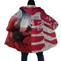 USA and Japan Rugby Custom Cloak Eagles Brave Blossoms Together Pacific LT14 - Polynesian Pride