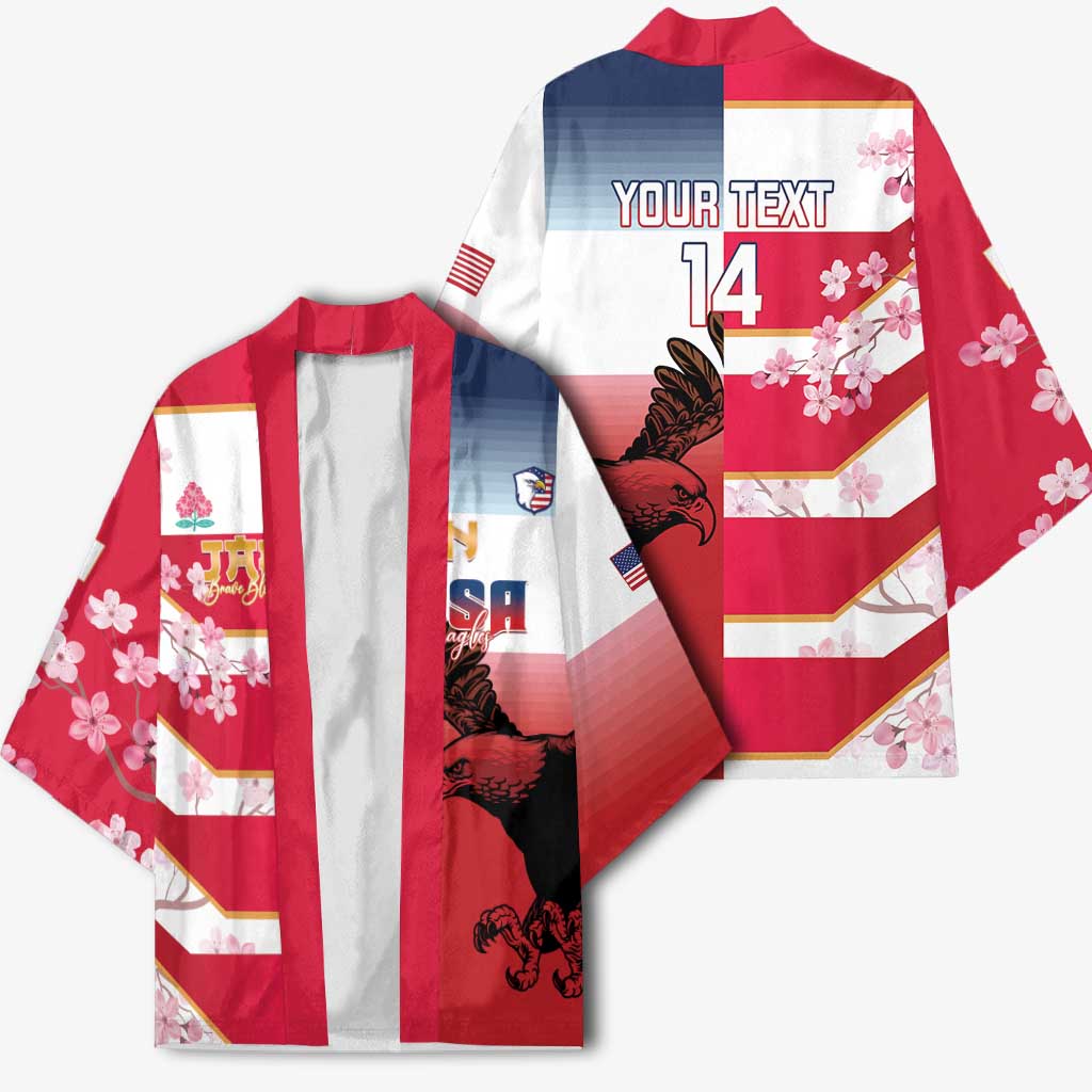 USA and Japan Rugby Custom Kimono Eagles Brave Blossoms Together Pacific LT14 - Polynesian Pride