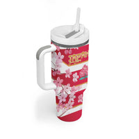 USA and Japan Rugby Tumbler With Handle Eagles Brave Blossoms Together Pacific LT14 - Polynesian Pride