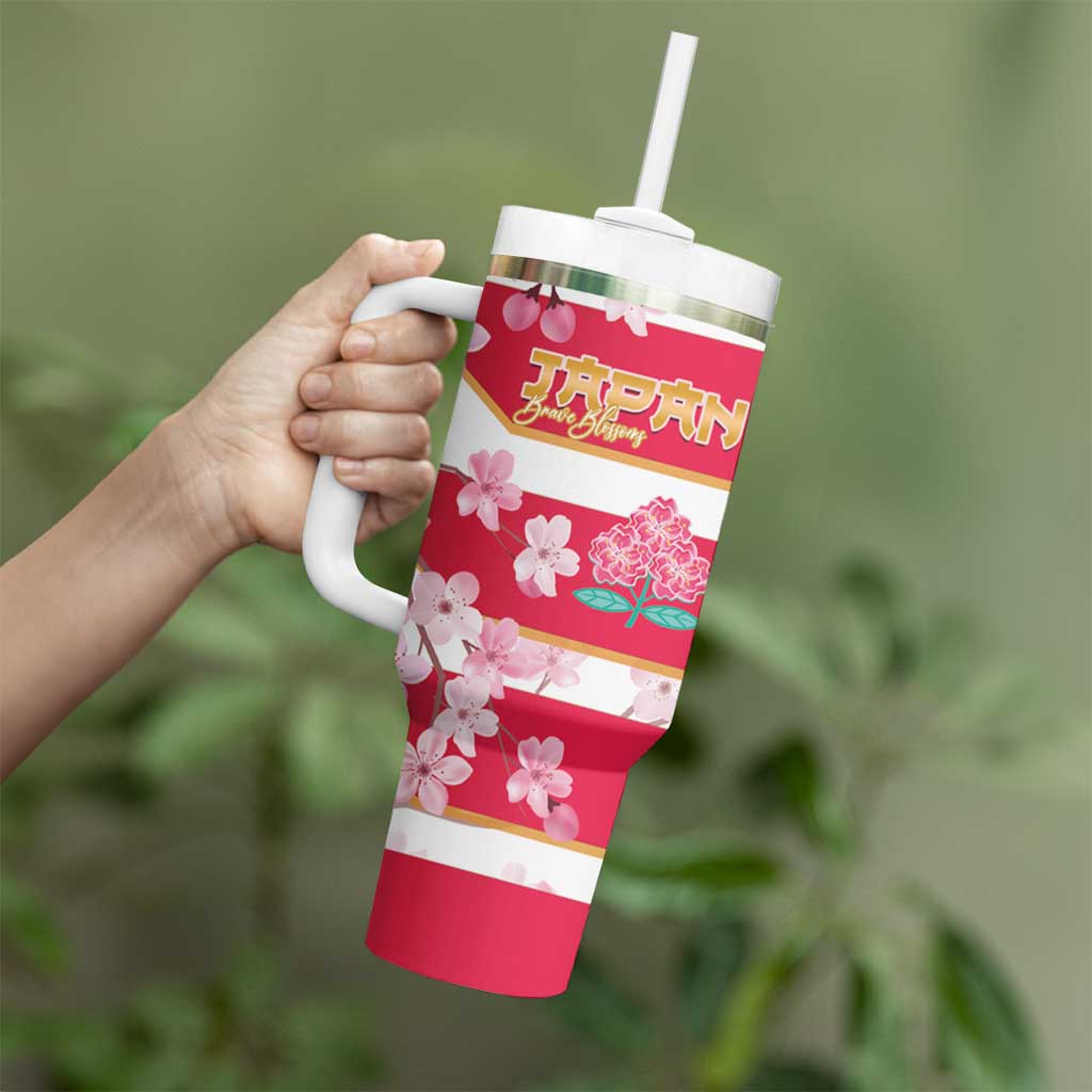 USA and Japan Rugby Tumbler With Handle Eagles Brave Blossoms Together Pacific LT14 - Polynesian Pride
