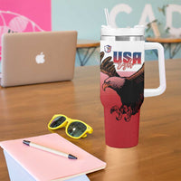 USA and Japan Rugby Tumbler With Handle Eagles Brave Blossoms Together Pacific LT14 - Polynesian Pride