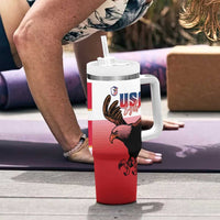 USA and Japan Rugby Tumbler With Handle Eagles Brave Blossoms Together Pacific LT14 - Polynesian Pride