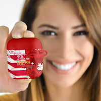 Canada and Japan Rugby Custom AirPods Case Canucks Brave Blossoms Together Pacific LT14 Red - Polynesian Pride