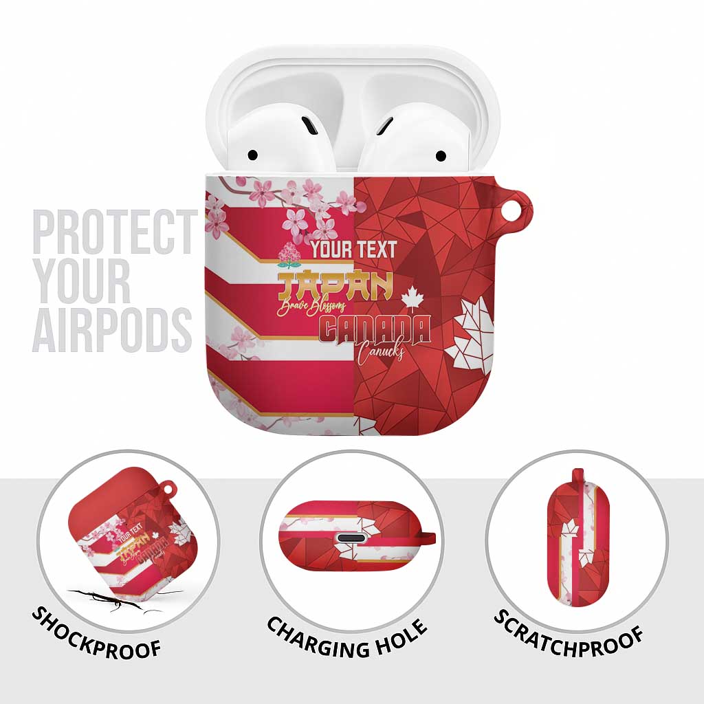 Canada and Japan Rugby Custom AirPods Case Canucks Brave Blossoms Together Pacific LT14 - Polynesian Pride