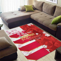 Canada and Japan Rugby Custom Area Rug Canucks Brave Blossoms Together Pacific LT14 - Polynesian Pride