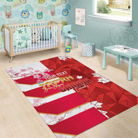 Canada and Japan Rugby Custom Area Rug Canucks Brave Blossoms Together Pacific LT14 - Polynesian Pride