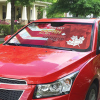 Canada and Japan Rugby Custom Auto Sun Shade Canucks Brave Blossoms Together Pacific LT14 - Polynesian Pride
