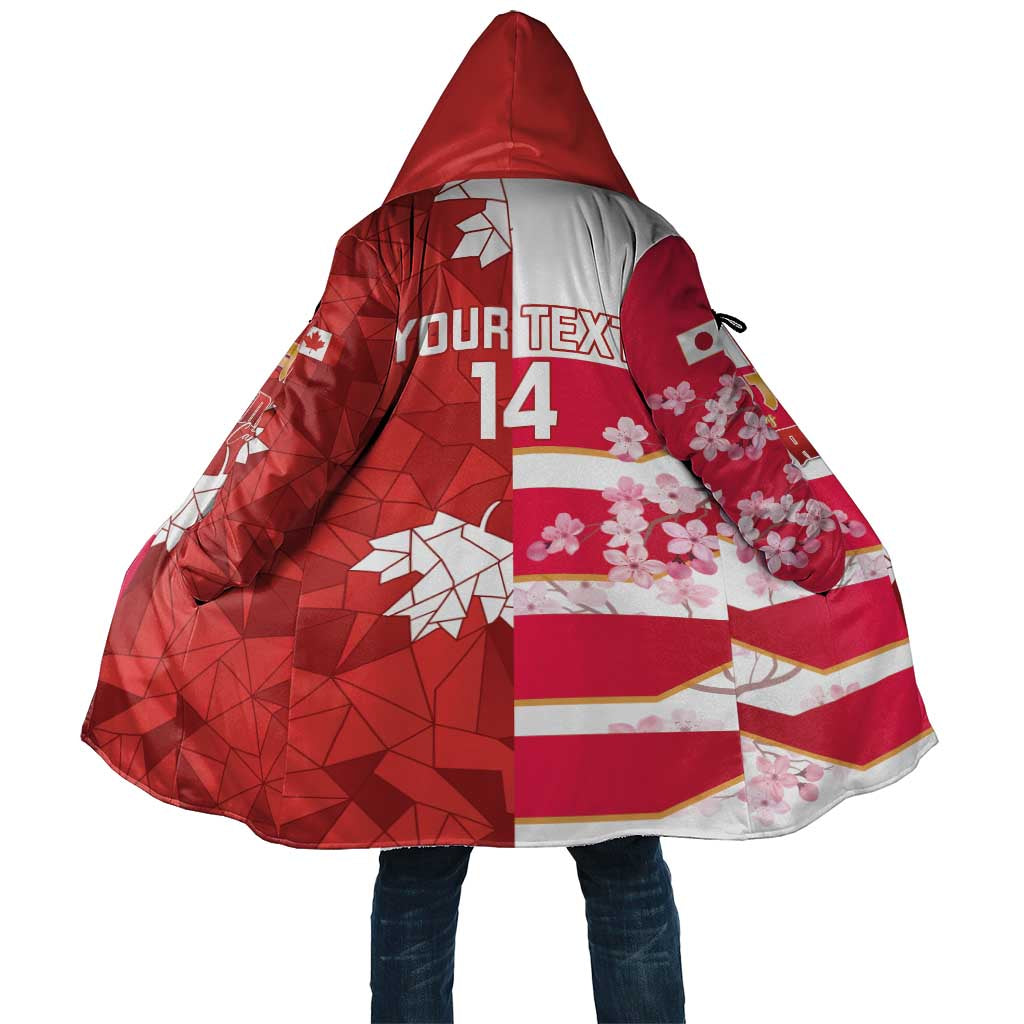 Canada and Japan Rugby Custom Cloak Canucks Brave Blossoms Together Pacific LT14 Unisex Red - Polynesian Pride