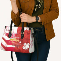 Canada and Japan Rugby Custom Leather Bag Canucks Brave Blossoms Together Pacific LT14 - Polynesian Pride