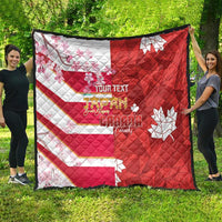 Canada and Japan Rugby Custom Quilt Canucks Brave Blossoms Together Pacific LT14 - Polynesian Pride