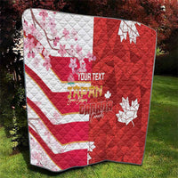 Canada and Japan Rugby Custom Quilt Canucks Brave Blossoms Together Pacific LT14 - Polynesian Pride