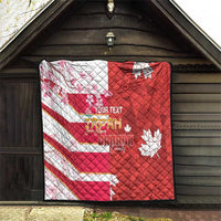 Canada and Japan Rugby Custom Quilt Canucks Brave Blossoms Together Pacific LT14 - Polynesian Pride