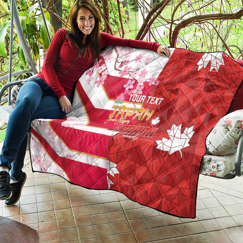 Canada and Japan Rugby Custom Quilt Canucks Brave Blossoms Together Pacific LT14 - Polynesian Pride