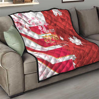 Canada and Japan Rugby Custom Quilt Canucks Brave Blossoms Together Pacific LT14 - Polynesian Pride