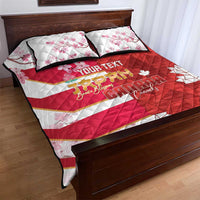 Canada and Japan Rugby Custom Quilt Bed Set Canucks Brave Blossoms Together Pacific LT14 - Polynesian Pride
