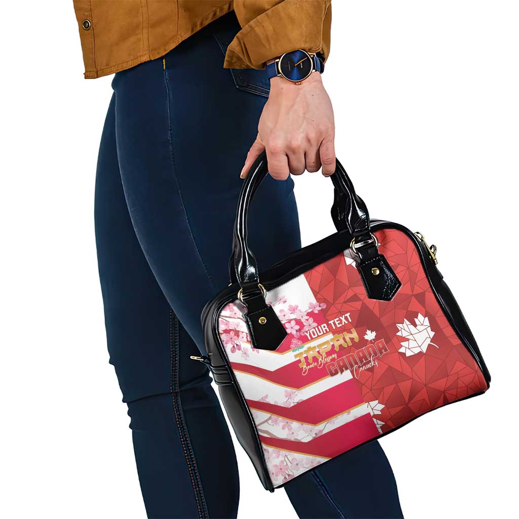 Canada and Japan Rugby Custom Shoulder Handbag Canucks Brave Blossoms Together Pacific LT14 - Polynesian Pride