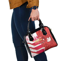 Canada and Japan Rugby Custom Shoulder Handbag Canucks Brave Blossoms Together Pacific LT14 - Polynesian Pride