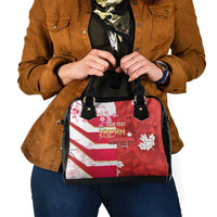 Canada and Japan Rugby Custom Shoulder Handbag Canucks Brave Blossoms Together Pacific LT14 - Polynesian Pride