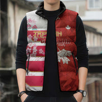 Canada and Japan Rugby Custom Sleeveless Puffer Jacket Canucks Brave Blossoms Together Pacific LT14 - Polynesian Pride