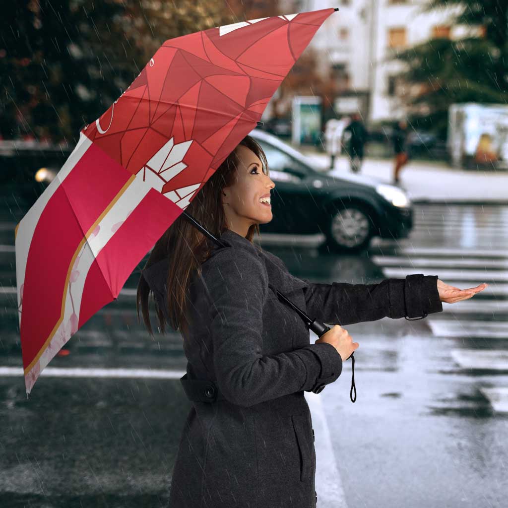 Canada and Japan Rugby Custom Umbrella Canucks Brave Blossoms Together Pacific LT14 - Polynesian Pride