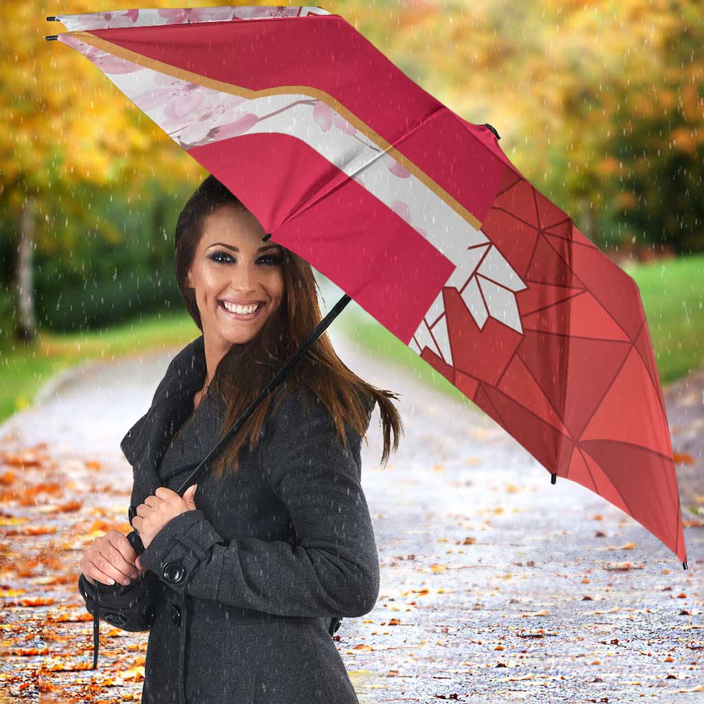 Canada and Japan Rugby Custom Umbrella Canucks Brave Blossoms Together Pacific LT14 - Polynesian Pride
