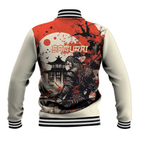 Samurai Warrior Japan Baseball Jacket Red-blossomed Tree Classic Japanese Stylized LT14 - Polynesian Pride