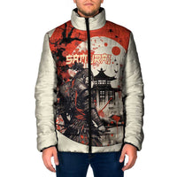 Samurai Warrior Japan Padded Jacket Red-blossomed Tree Classic Japanese Stylized LT14 Men Red - Polynesian Pride