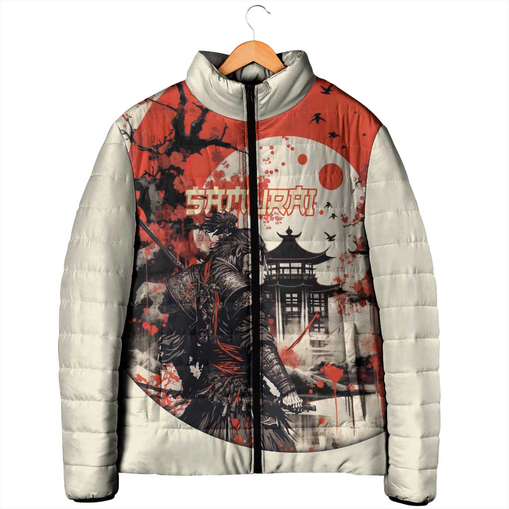 Samurai Warrior Japan Padded Jacket Red-blossomed Tree Classic Japanese Stylized LT14 - Polynesian Pride