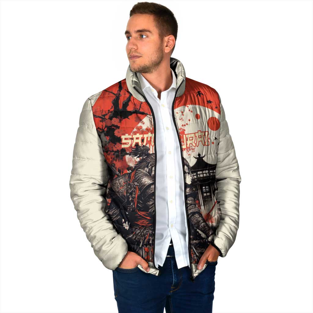 Samurai Warrior Japan Padded Jacket Red-blossomed Tree Classic Japanese Stylized LT14 - Polynesian Pride