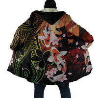 Hawaiian and Japanese Cloak Koi Fish With Kanaka Polynesian Tattoo LT14 - Polynesian Pride