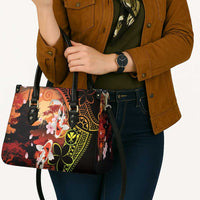 Hawaiian and Japanese Leather Bag Koi Fish With Kanaka Polynesian Tattoo LT14 - Polynesian Pride