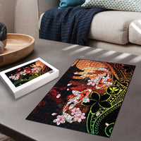 Hawaiian and Japanese Puzzle Koi Fish With Kanaka Polynesian Tattoo LT14 - Polynesian Pride