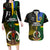 Personalised South Sea Islanders Couples Matching Long Sleeve Bodycon Dress and Hawaiian Shirt Kanakas With Vanuatu Coat Of Arms LT14 Black - Polynesian Pride