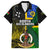 Personalised South Sea Islanders Family Matching Long Sleeve Bodycon Dress and Hawaiian Shirt Kanakas With Vanuatu Coat Of Arms LT14 Dad's Shirt - Short Sleeve Black - Polynesian Pride