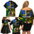 Personalised South Sea Islanders Family Matching Off Shoulder Short Dress and Hawaiian Shirt Kanakas With Vanuatu Coat Of Arms LT14 - Polynesian Pride