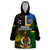 Personalised South Sea Islanders Wearable Blanket Hoodie Kanakas With Vanuatu Coat Of Arms LT14 One Size Black - Polynesian Pride